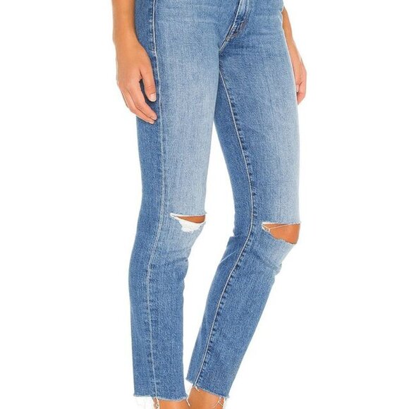 Mother Denim High Waisted Looker Ankle Fray Jeans - Picture 7 of 7